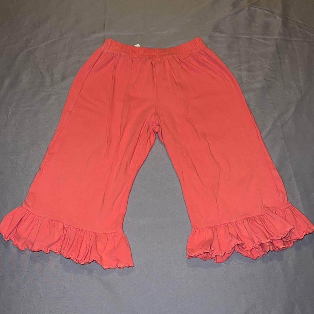 Boutique toddler flare ruffle bottom elastic waist pants